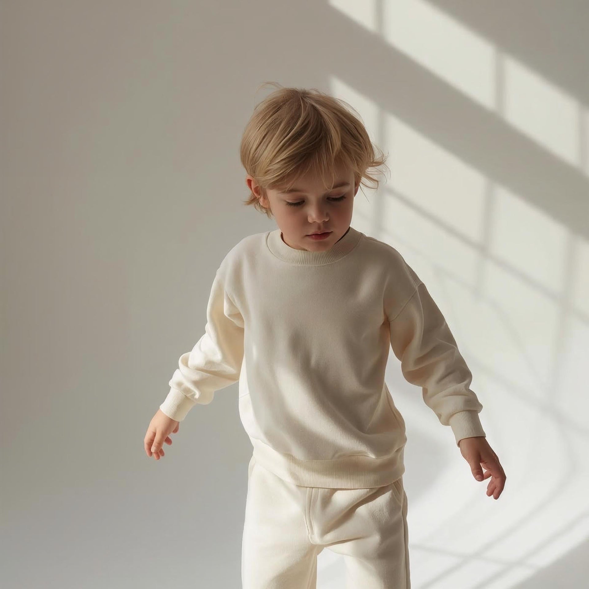 Explore minimal kids’ sweatshirts with soft fabrics and clean modern designs. Perfect for everyday comfort, school, and layered outfits.