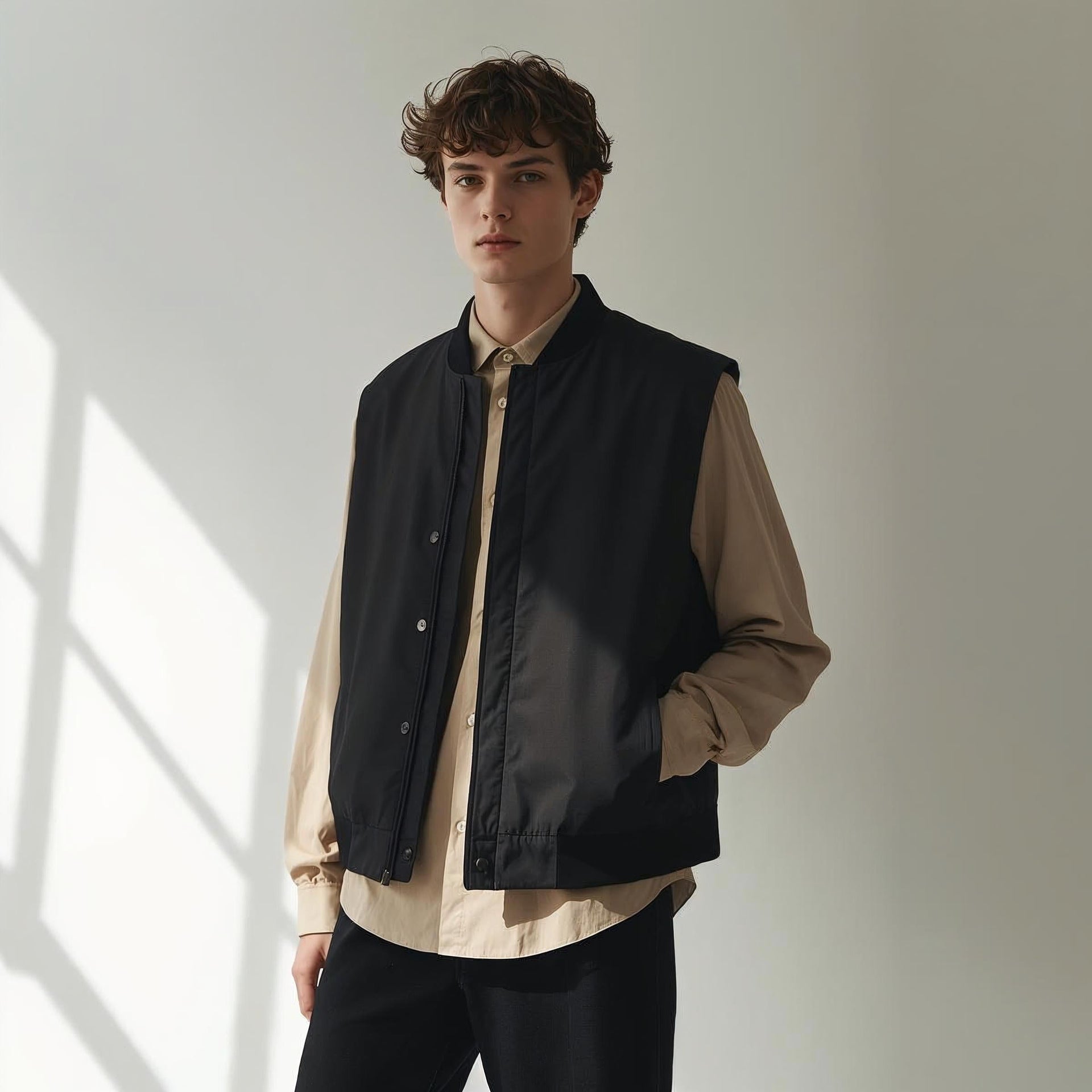 Modern, minimal jackets and vests crafted for everyday function and streetwear style. Durable fabrics, clean lines, and versatile silhouettes designed for layering and comfort.