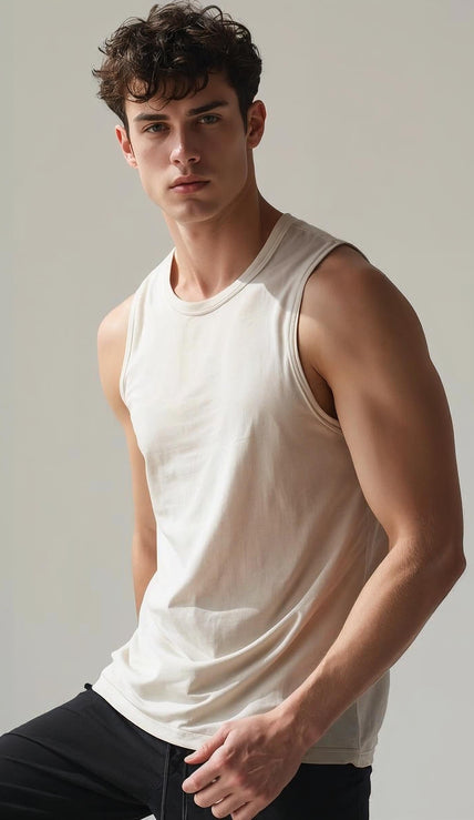 Explore minimal men’s tank tops with breathable fabrics and clean silhouettes. Perfect for activewear, streetwear, and everyday layering.