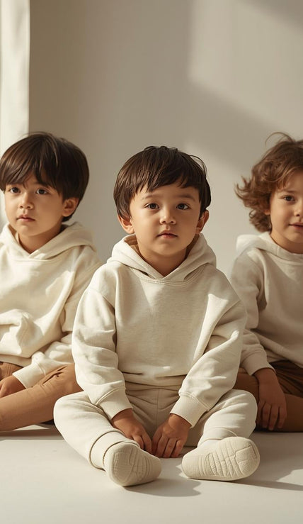 Minimal, modern sweatshirts and hoodies for kids, baby, and toddler designed to be personalized. Soft premium feel, gentle fits, and everyday comfort.