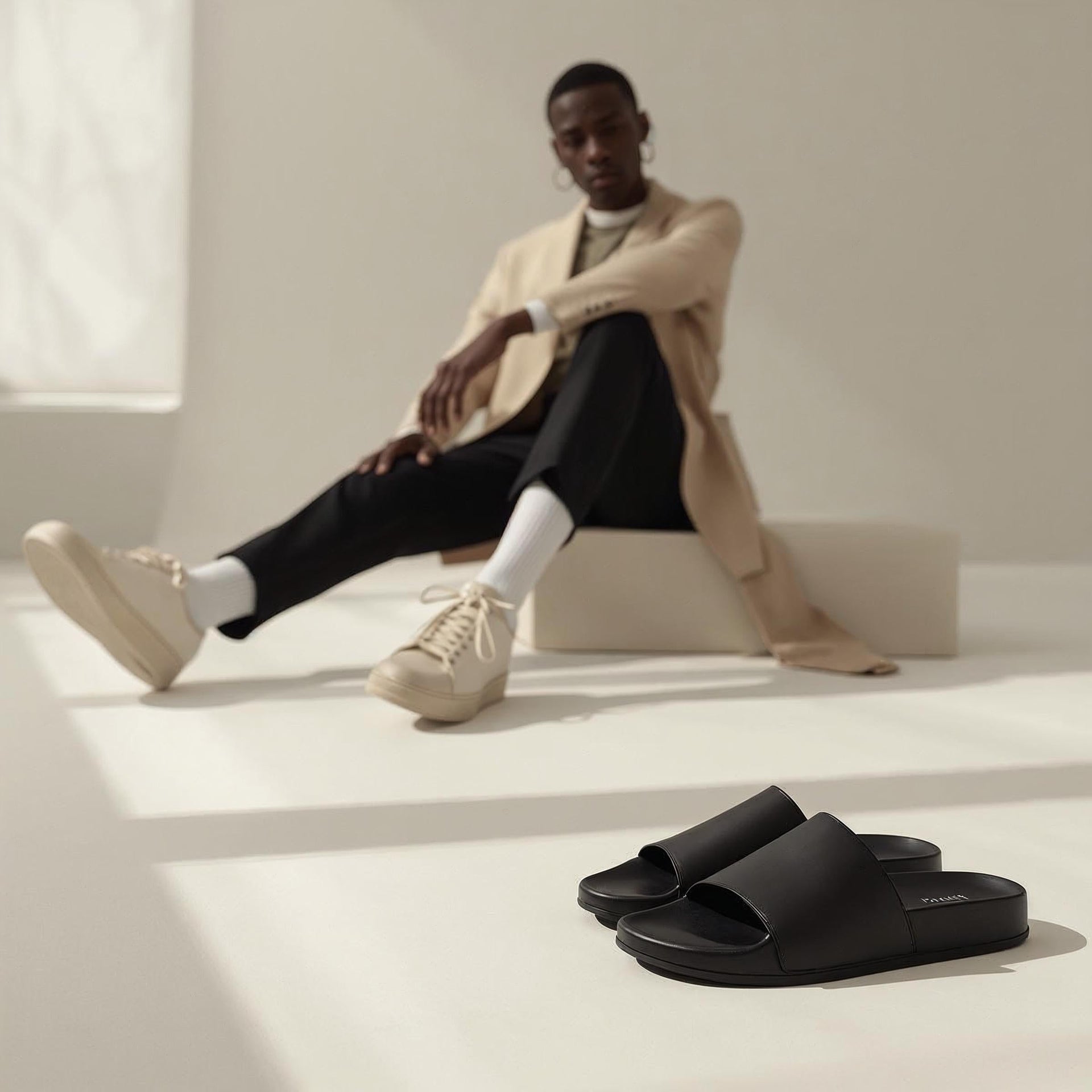 Explore modern minimal footwear. Sneakers, slides, boots & everyday essentials with clean design and comfort-first fits.