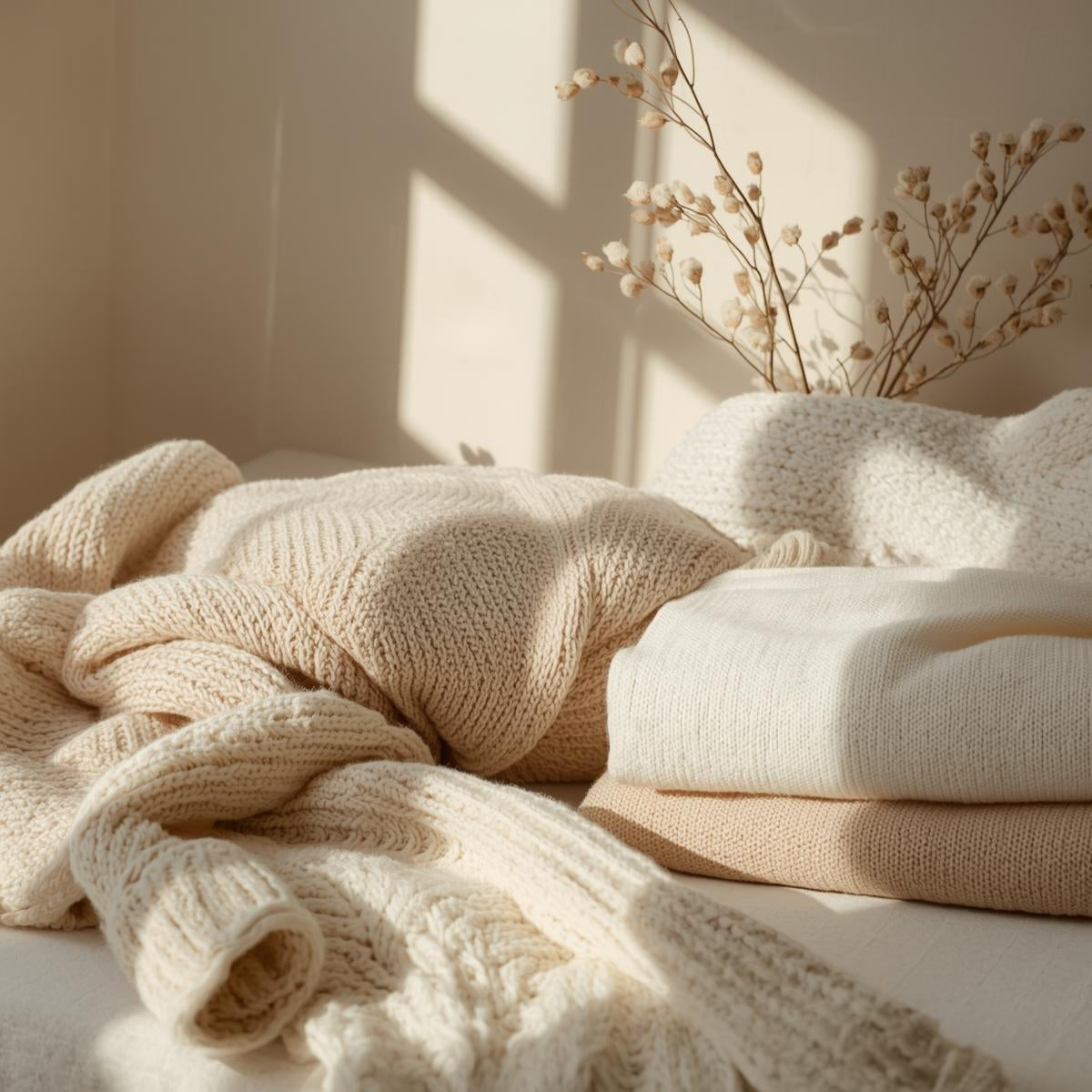 Warm textures and minimal winter essentials designed for comfort and intentional living. Soft layers, neutral tones, and timeless seasonal style.