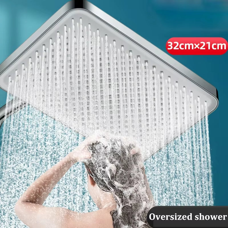 Nameria 13 Inch Rectangular Rain Shower Head Pressurized Luxury Bathroom Design
