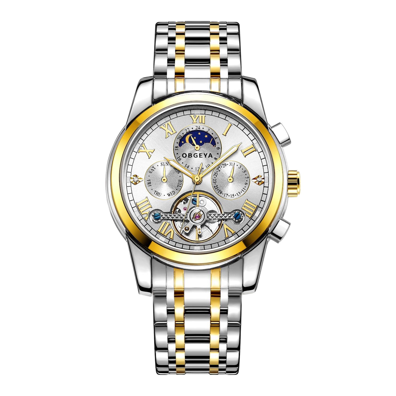 Nameria Automatic Moon Phase Watch Stainless Steel
