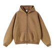 Nameria Unisex Retro Fleece Lined Hooded Zip Sweatshirt