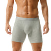 Nameria Men's Mid Waist Rib Cotton Boxer Briefs Solid Color