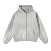 Nameria Unisex Retro Fleece Lined Hooded Zip Sweatshirt