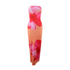Nameria Strapless Floral Print Long Dress Tube Top Backless
