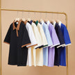 Nameria Unisex Color Block Polo Shirt 100% Combed Cotton Loose Fit