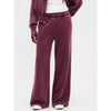 Nameria Womens Hooded Zip Top and Pants Set Wine Red