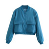 Nameria Stand Collar Pocket Jacket