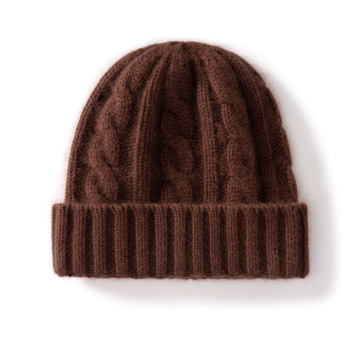 Nameria Unisex Cable Knit Cashmere Blend Hat Ear Flaps One Size