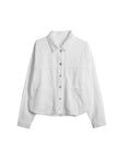 Nameria Womens Denim Collar Shirt
