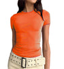 Nameria Milk Silk Blend Slim Fit Short Sleeve T-Shirt