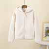 Nameria Faux Shearling Fleece Hooded Zip Jacket