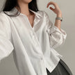 Nameria Cropped Collared Loose Fit Shirt
