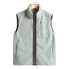 Nameria Unisex Fleece Lined Zip-Up Vest Stand Collar