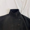 Nameria Unisex Washed Denim Jacket High Collar Button Front