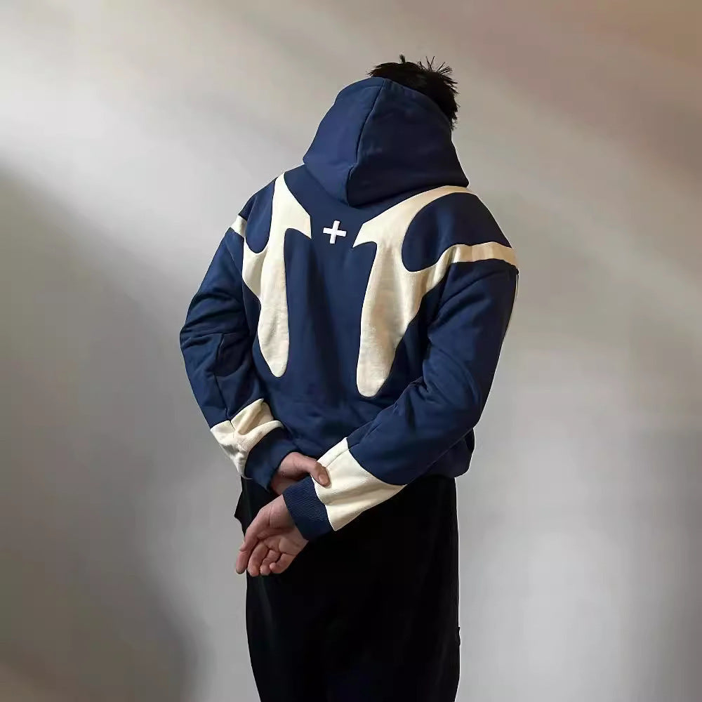 Nameria Unisex 3D Effect Zip Hoodie Relaxed Fit
