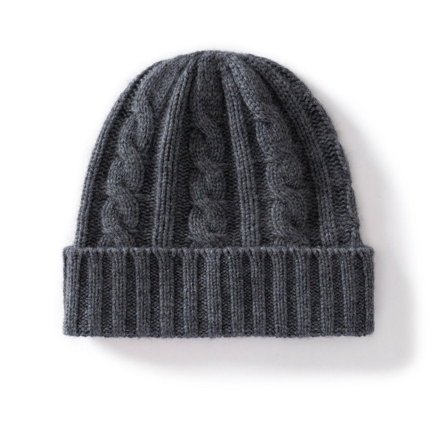 Nameria Unisex Cable Knit Cashmere Blend Hat Ear Flaps One Size
