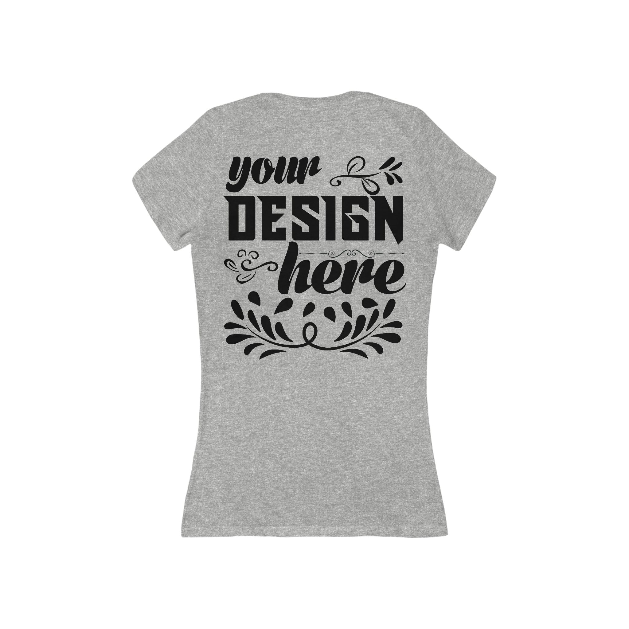 Customizable Bella+Canvas 6035 Womens Deep V Neck T Shirt