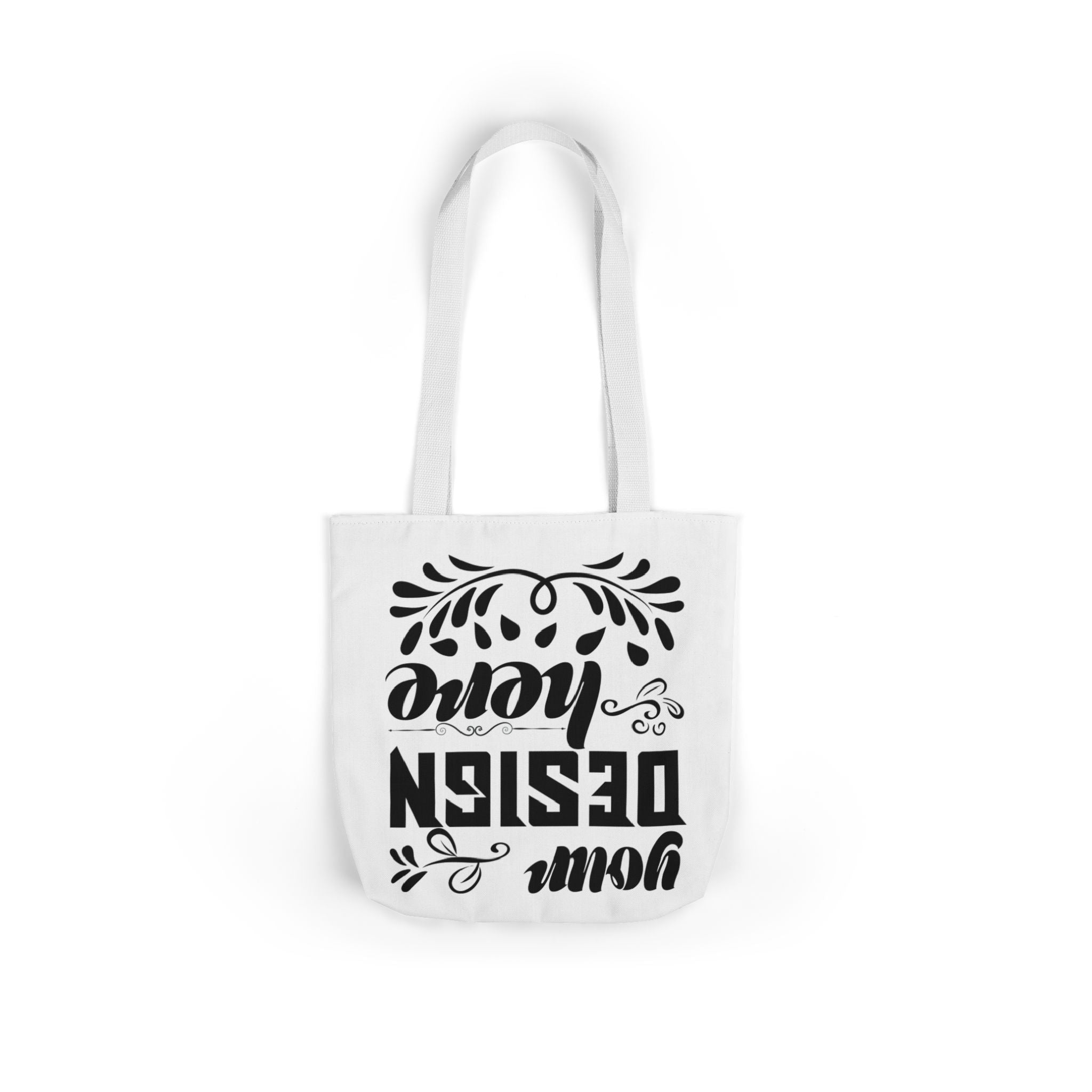 Customizable Canvas Tote Bag With 5 Color Strap Options All Over Print