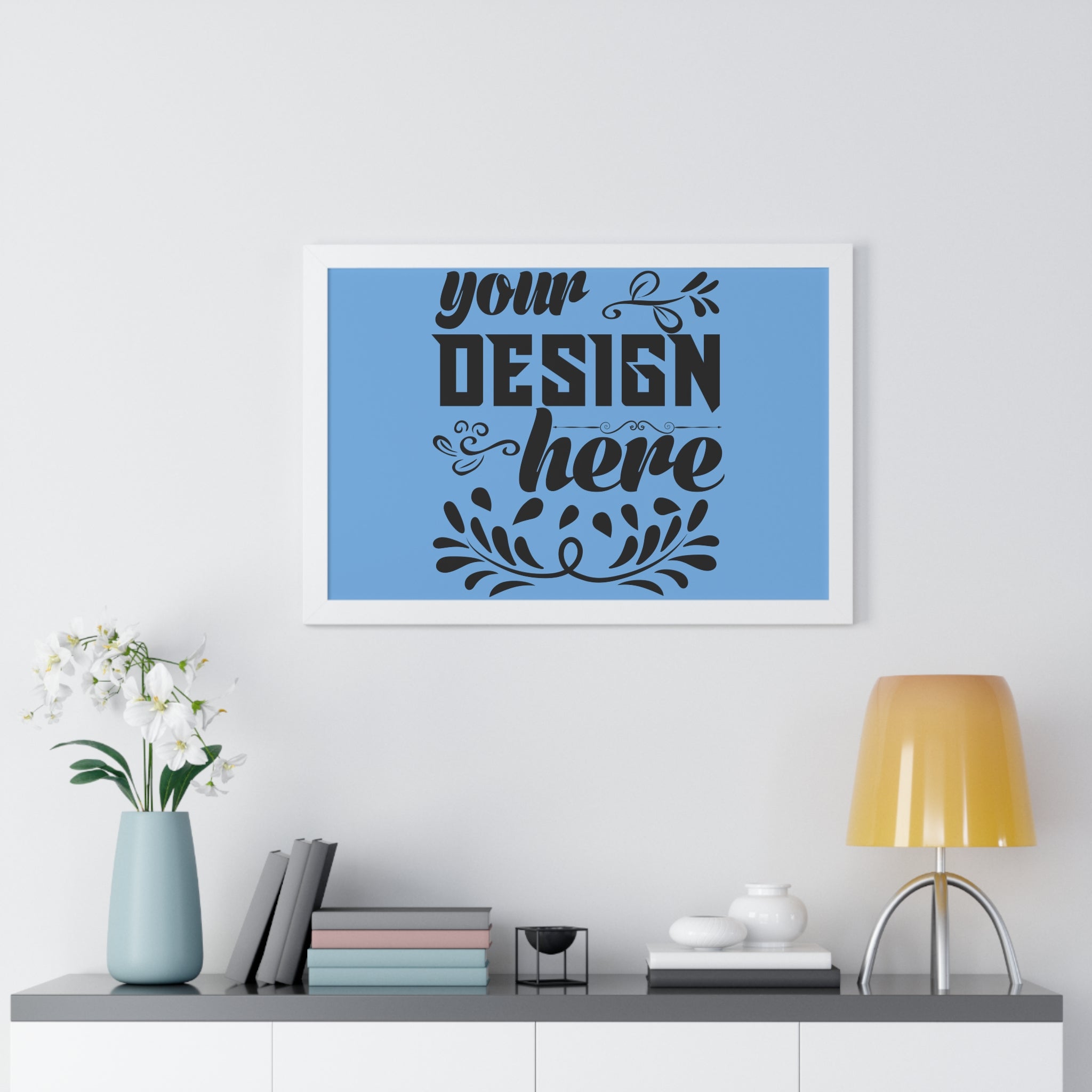 Customizable Framed Horizontal Poster on Matte Paper with Acrylic Cover