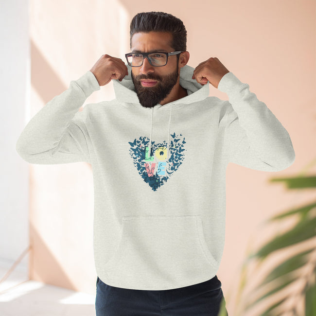 Lane Seven LS14001 Unisex  Fleece Hoodie | Butterfly Love Graphic Print