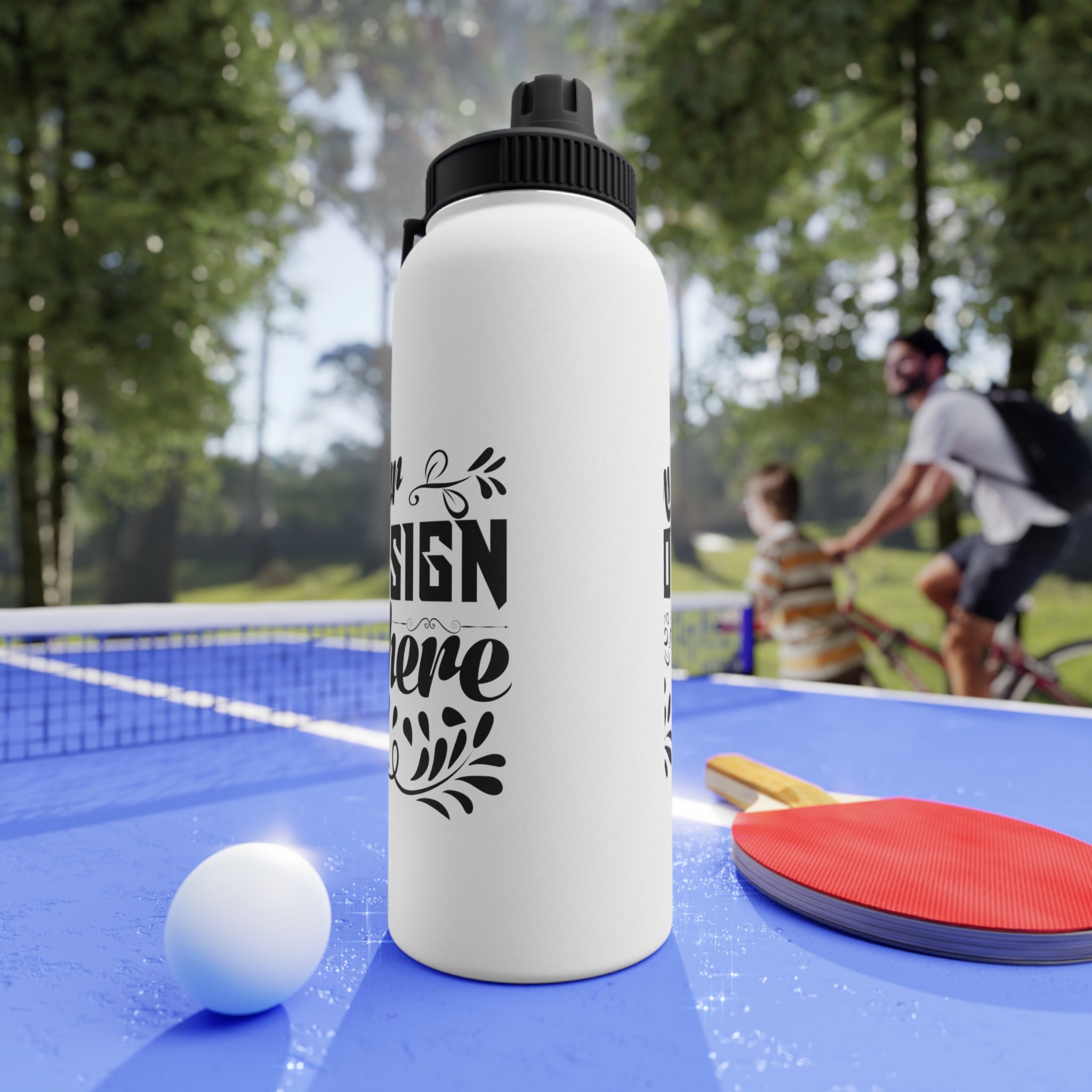 Customizable Stainless Steel Water Bottle with Sports Lid in Three Sizes