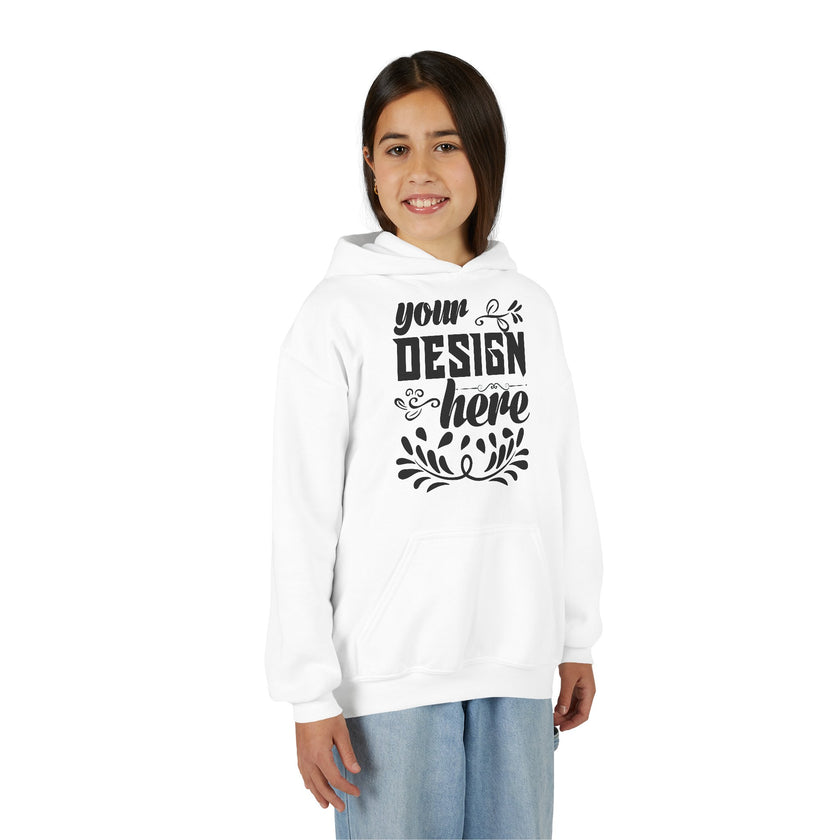Customizable Gildan 18500B Youth Heavy Blend Hooded Sweatshirt