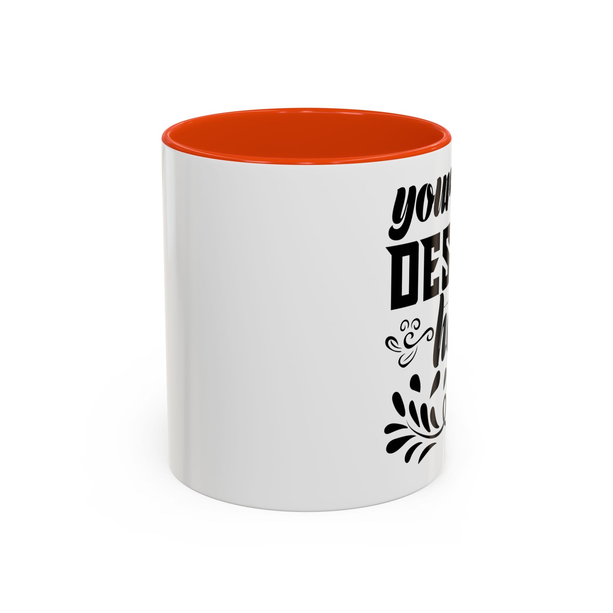 Customizable Glossy Ceramic Accent Mug 11oz and 15oz