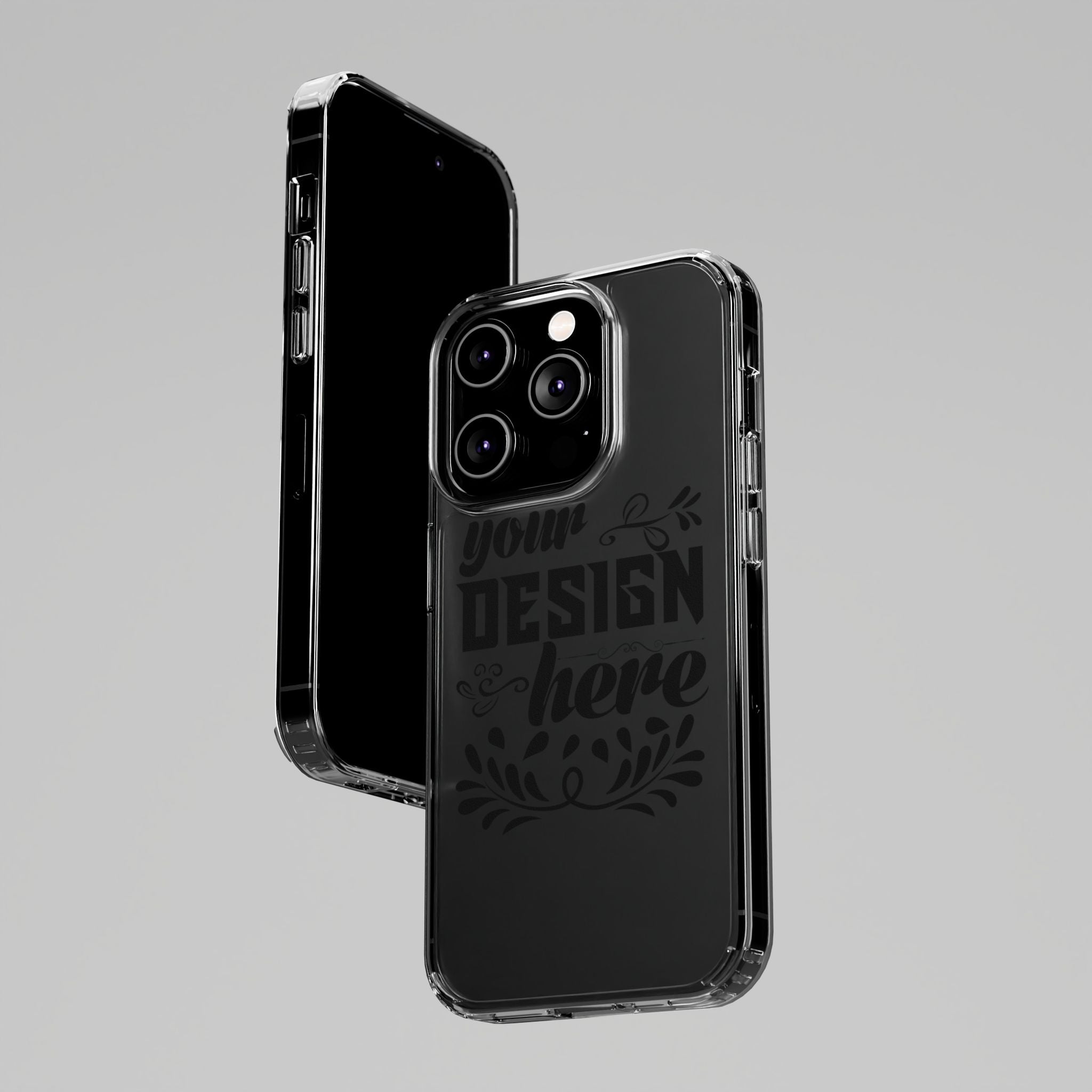 Customizable Clear Impact Resistant Phone Case With TPU Sides Wireless Ready
