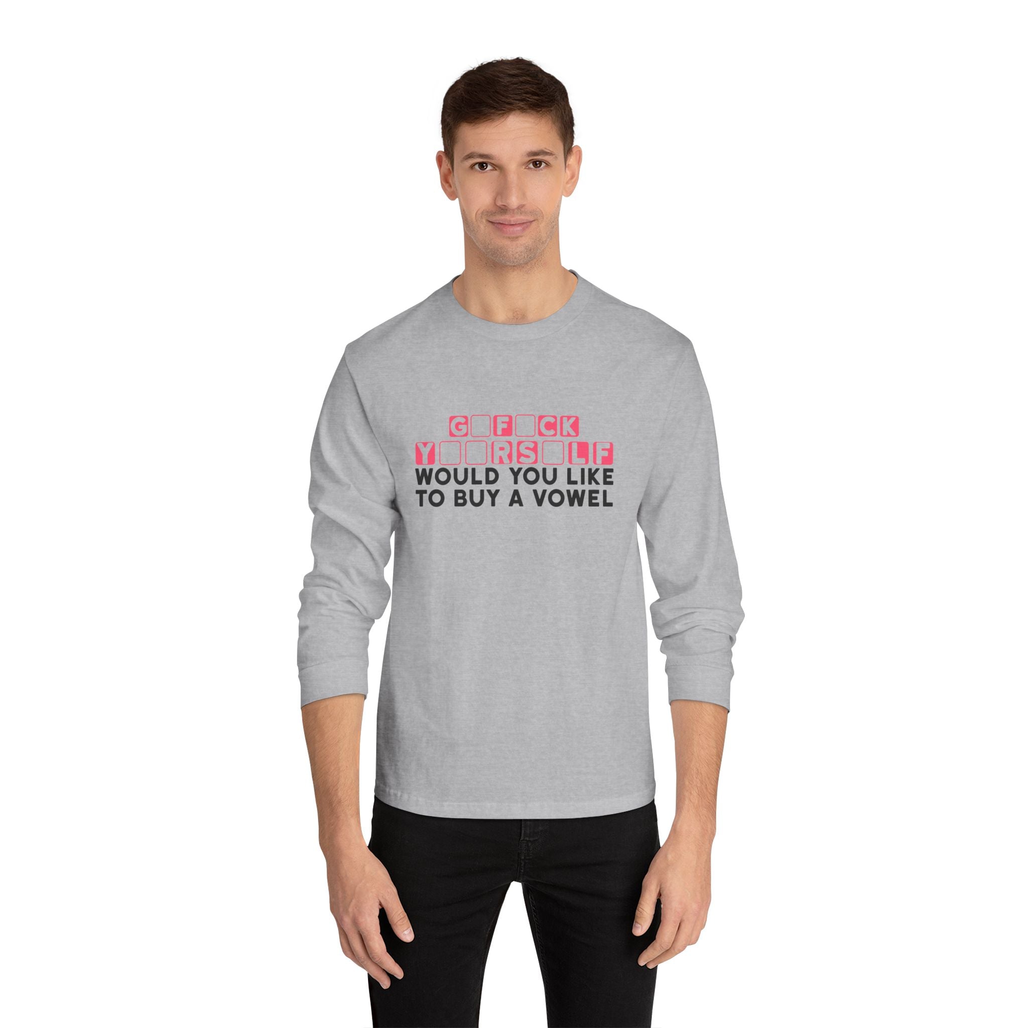 American Apparel 1304 Unisex Long Sleeve T-Shirt Buy a Vowel Graphic Print