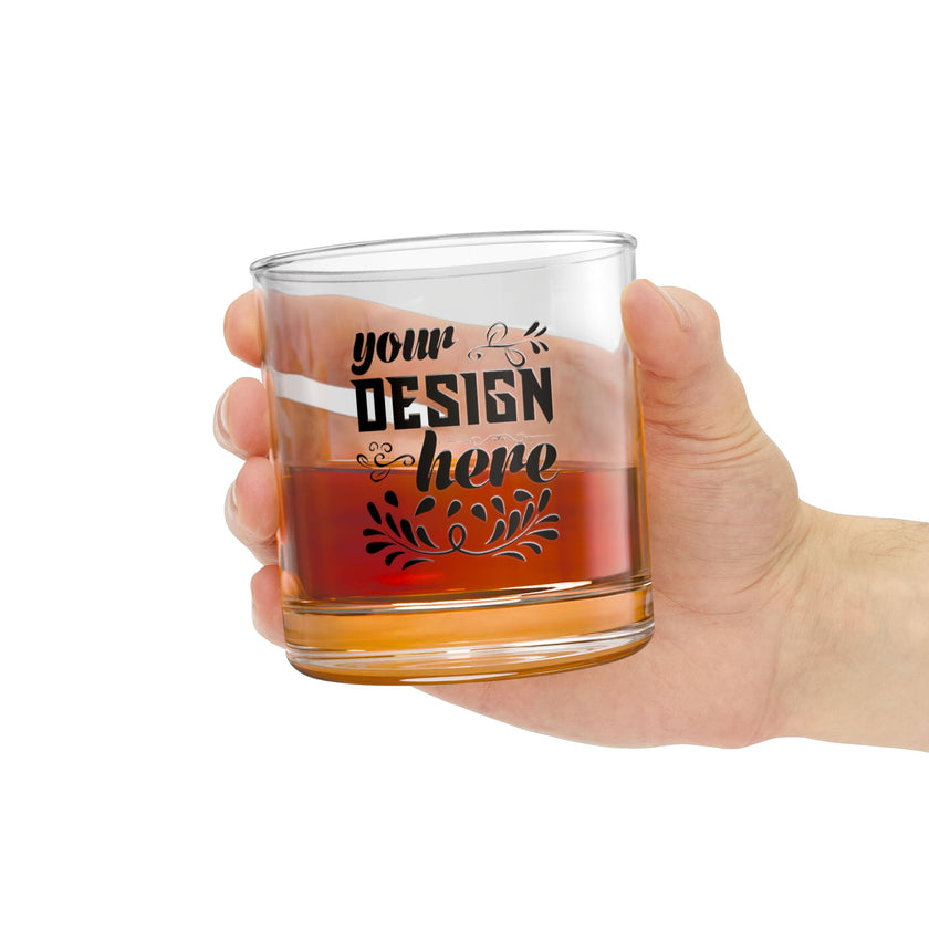 Customizable 10oz Tempered Glass Rocks Glass with Wraparound Print