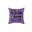 Customizable Faux Suede Square Pillow with Insert Double-Sided Print