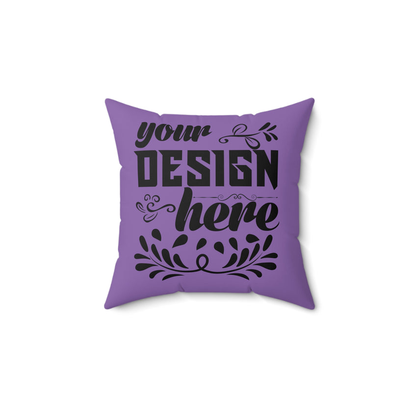 Customizable Faux Suede Square Pillow with Insert Double-Sided Print