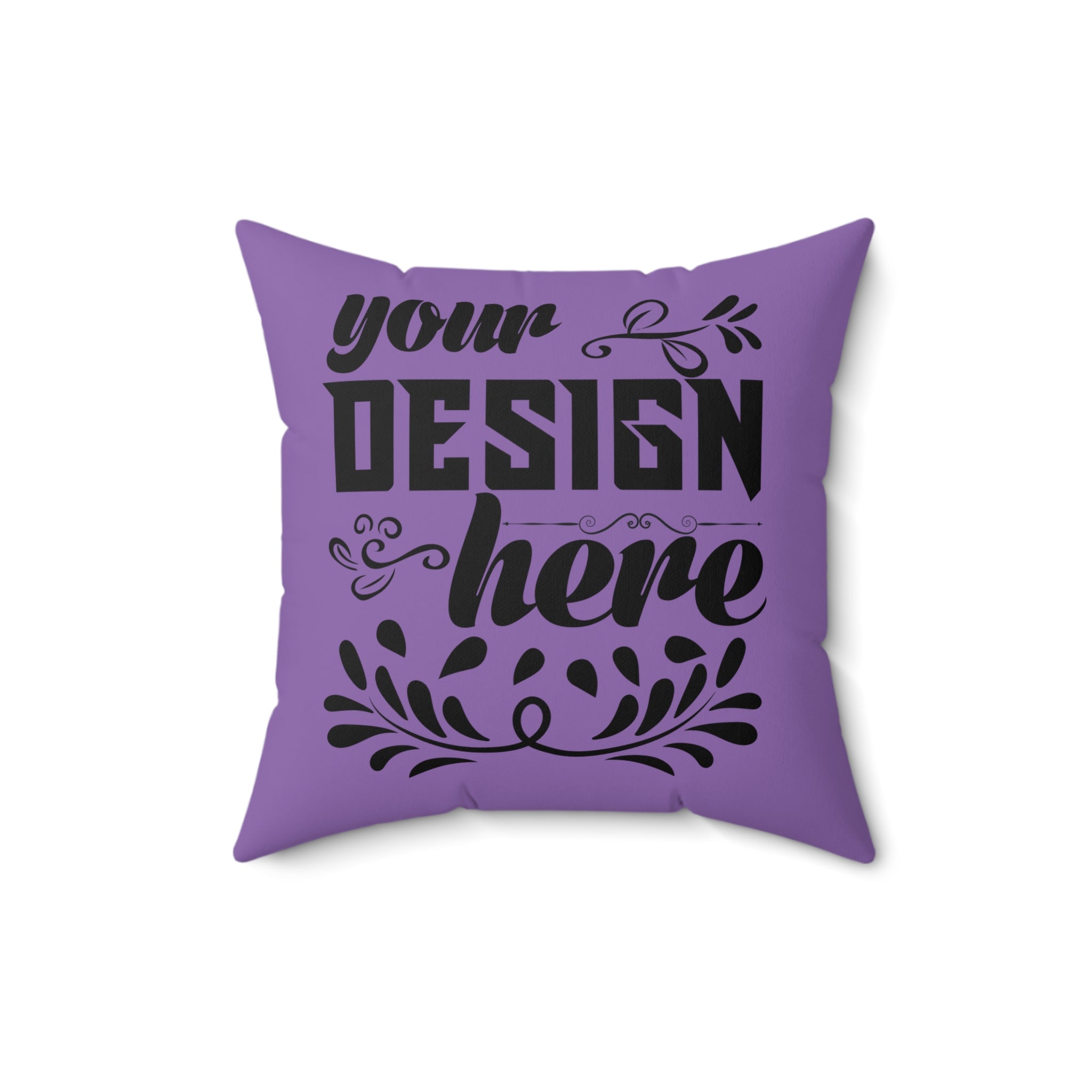 Customizable Faux Suede Square Pillow with Insert Double-Sided Print