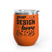 Customizable Polar Camel 12oz Stainless Steel Wine Tumbler Cup Lid