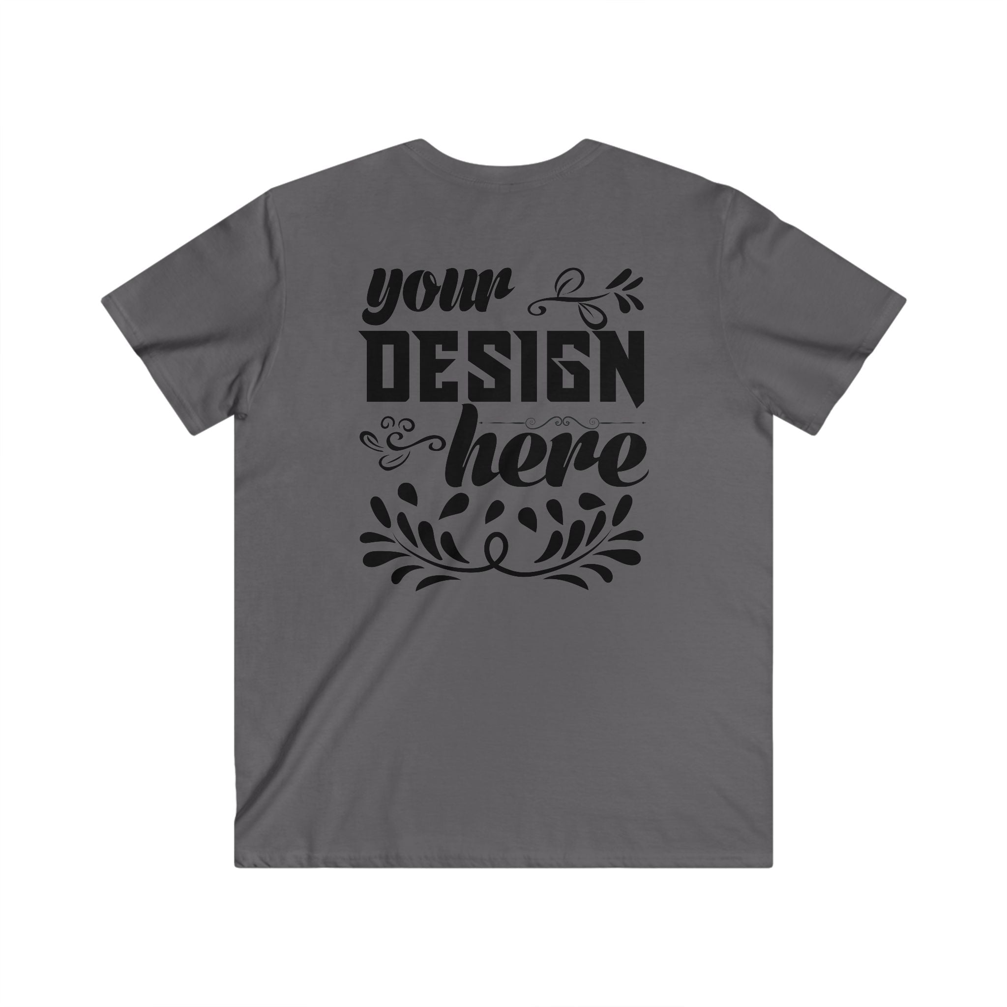 Customizable Gildan 64V00 Mens Fitted V Neck Short Sleeve Tee