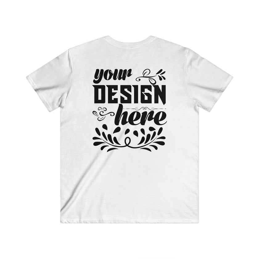 Customizable Gildan 64V00 Mens Fitted V Neck Short Sleeve Tee