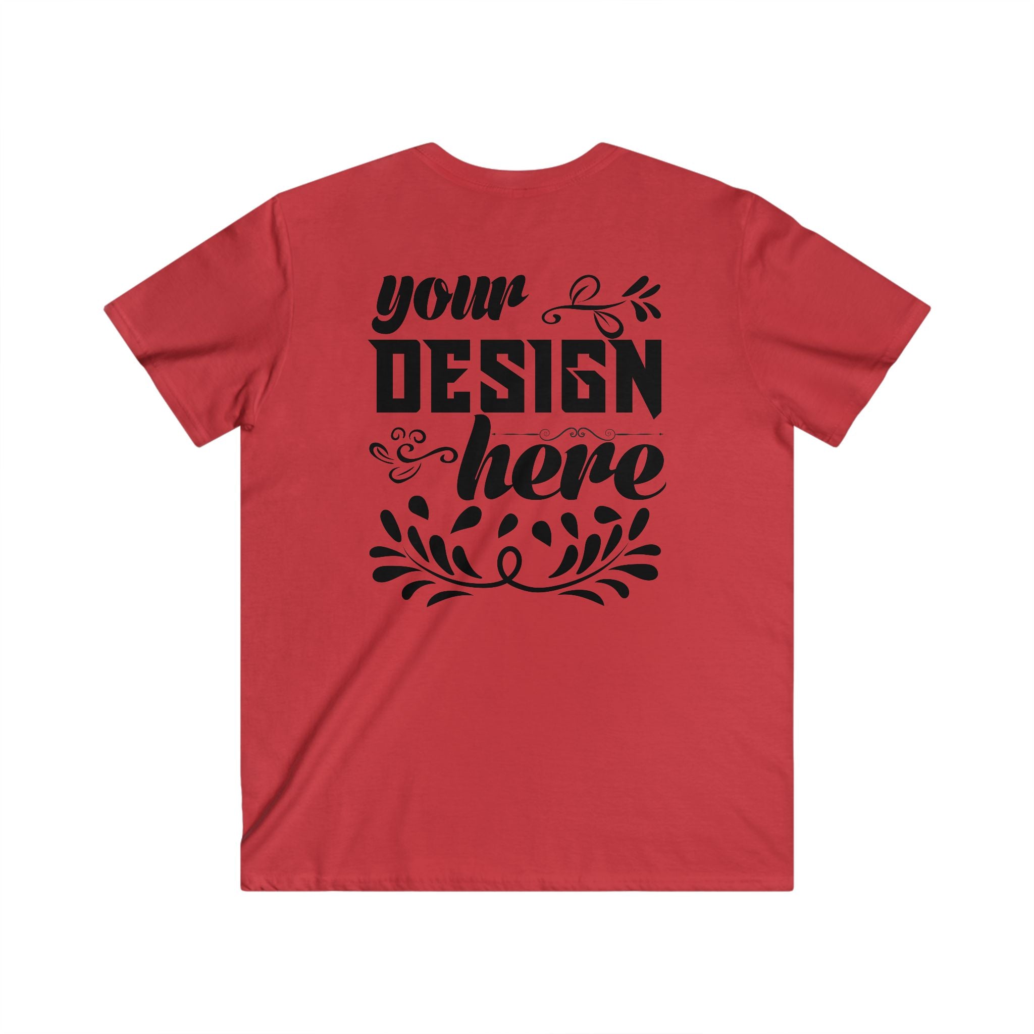 Customizable Gildan 64V00 Mens Fitted V Neck Short Sleeve Tee