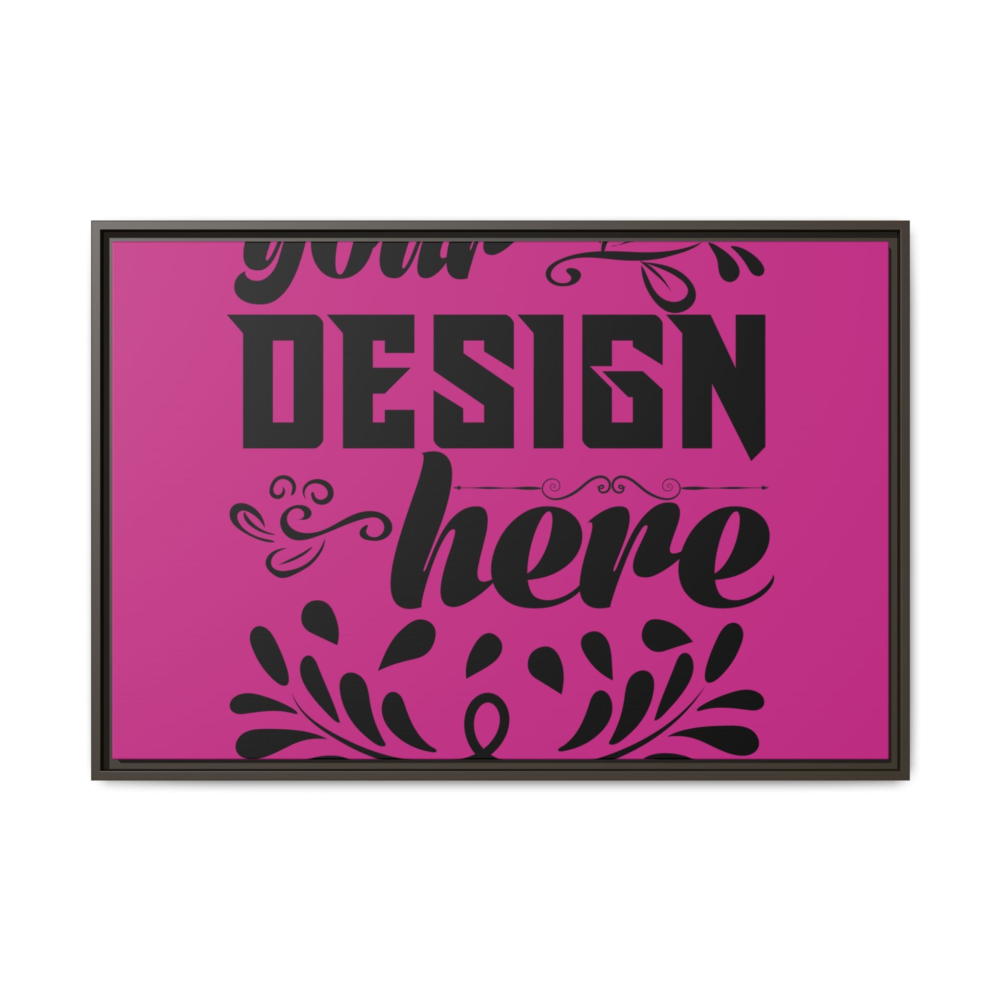 Customizable Framed Matte Canvas Print with Pinewood Frame Sawtooth Hanger