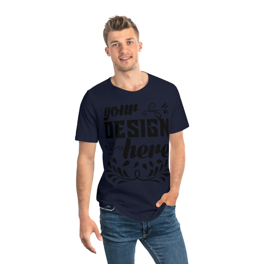 Customizable Bella+Canvas 3003 Mens Jersey Curved Hem Tee