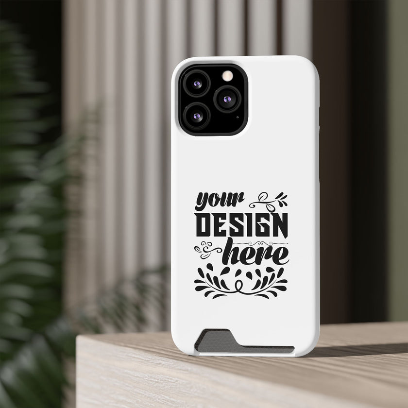 Customizable Polycarbonate Phone Case With Card Holder MagSafe Compatible