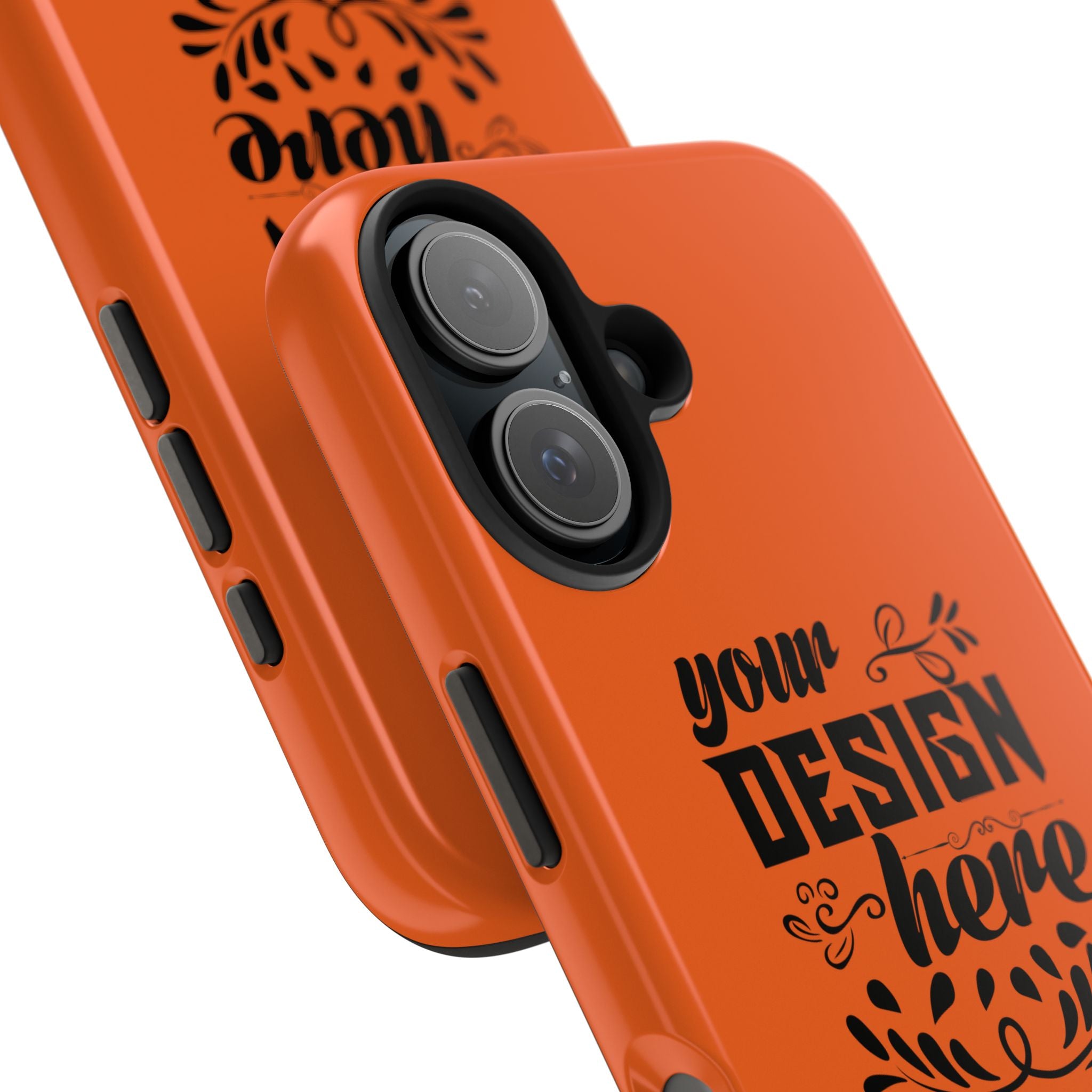 Customizable Tough Phone Case Glossy Dual Layer Wireless Charging