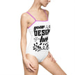 Customizable Women One-Piece Swimsuit With Back Cutout AOP