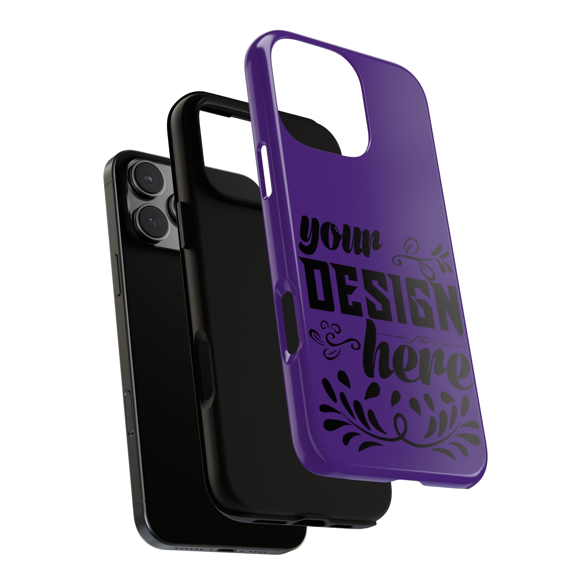 Customizable Tough Dual Layer Phone Case Polycarbonate TPU Liner Protective