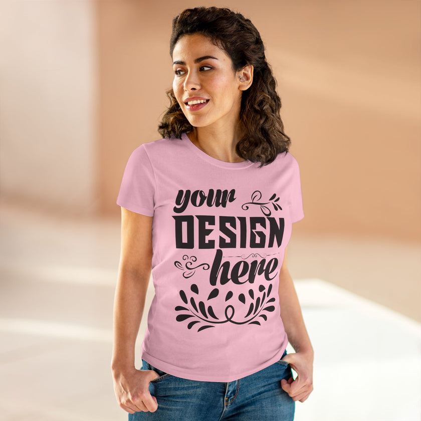 Customizable Gildan 5000L Womens Midweight Cotton Short Sleeve T-Shirt