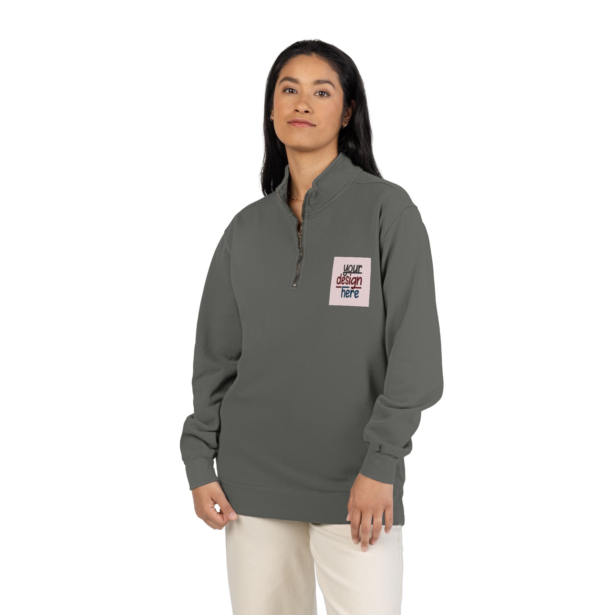 Customizable Comfort Colors 1580 Unisex Quarter Zip Sweatshirt