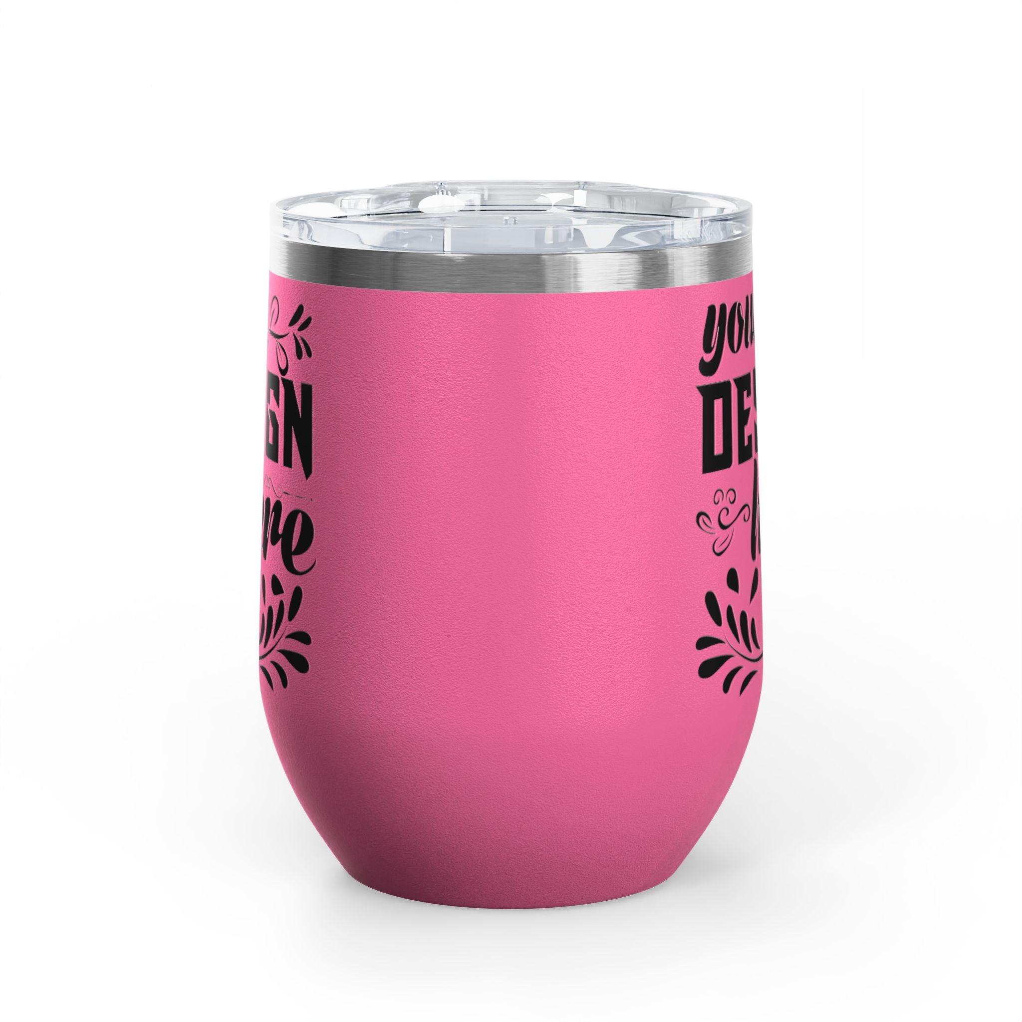 Customizable Polar Camel 12oz Stainless Steel Wine Tumbler Cup Lid